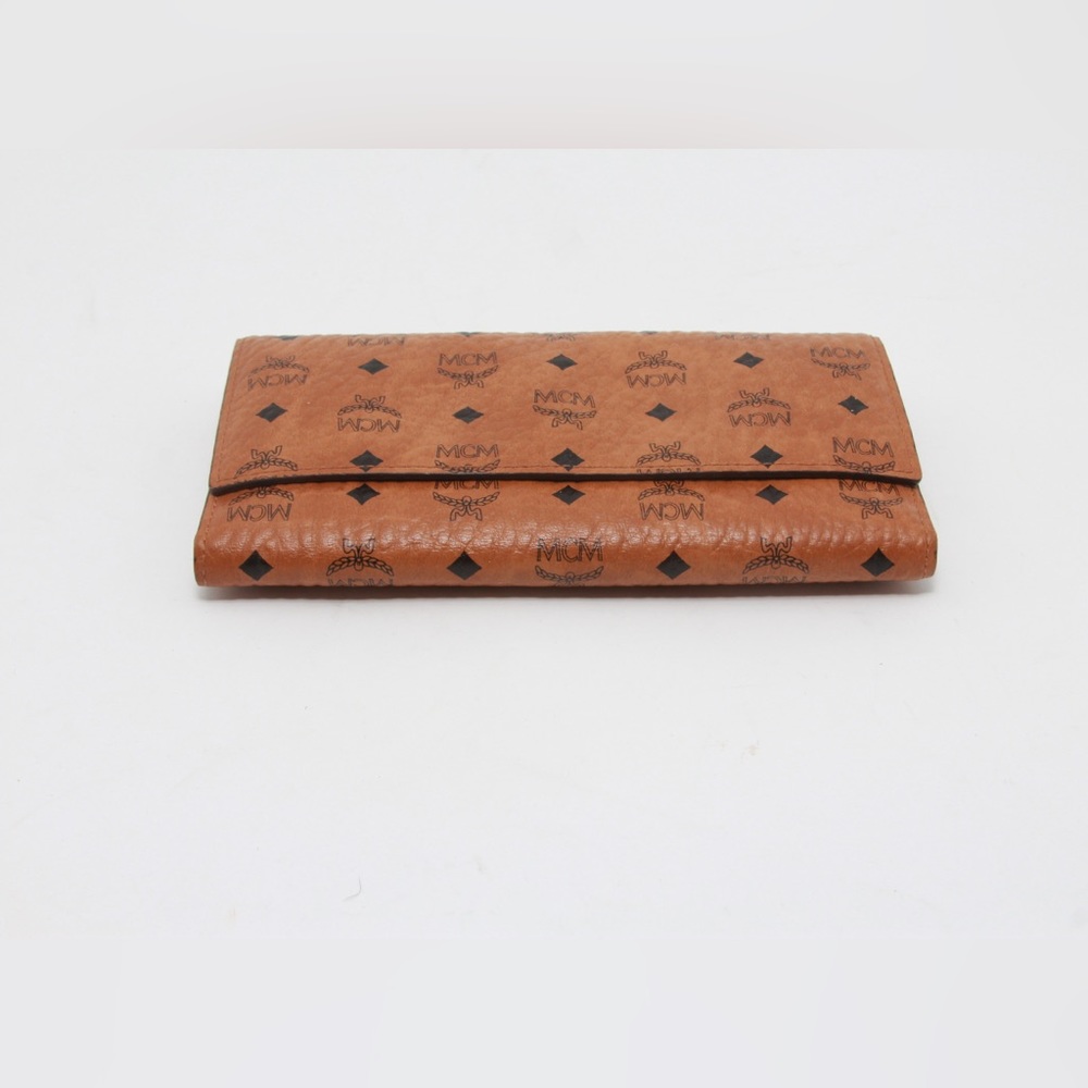 MCM signature logo-print coated canvas tri-fold wallet. - Picture 2 of 14